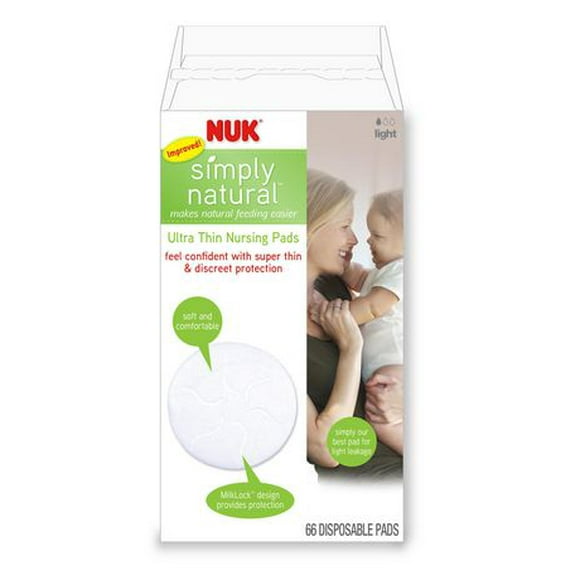 Produits pour l'allaitement NUK  Simply Natural.  La forme contourée épouse votre corps.