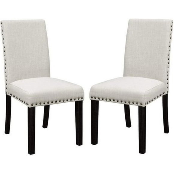 K-Living Nancy Dining Chairs in Beige Fabric (2 Chairs per Box)