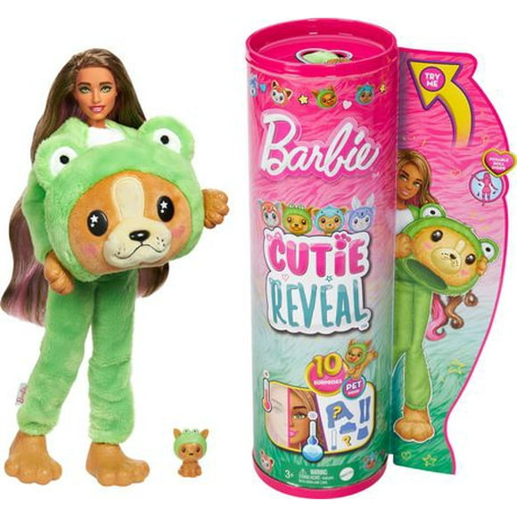 Barbie Cutie Reveal Doll - Green Frog