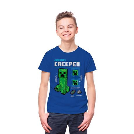 Minecraft T-shirt à manches courtes Creeper pour garçon