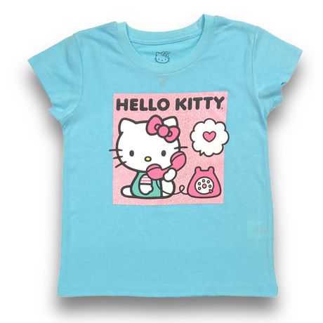 Hello Kitty Girl's tee shirt. This short sleeve crew neck tee shirt for ...