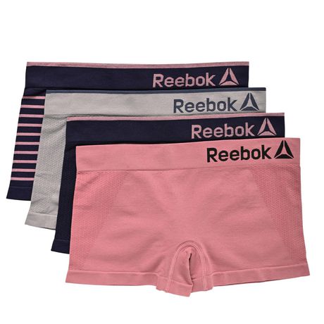 Reebok Ladies' 4 Pack Seamless Boyshorts 
