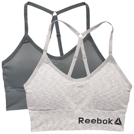 Reebok Ladies' 2 Pack Seamless Longline Bralettes 