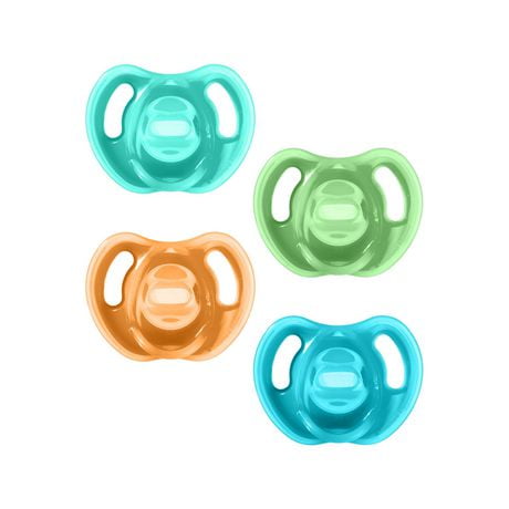 Tommee Tippee Ultra-Light Silicone Pacifier, Symmetrical One-Piece Design, BPA-Free Silicone Binkies, 18-36m, 4 Count