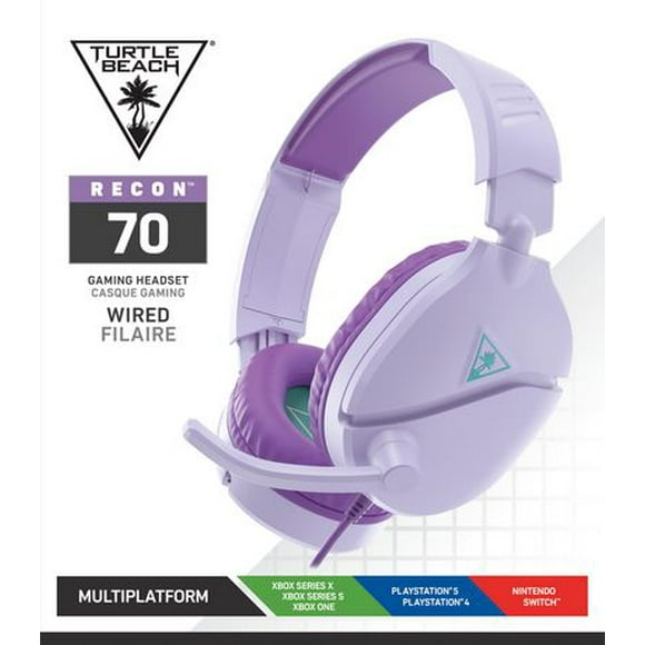 Turtle Beach® Recon 70 Lavender Gaming Headset, Playstation, Nintendo Switch, Xbox