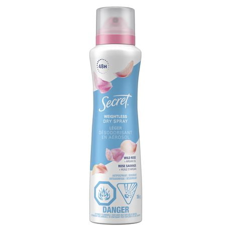 Secret Dry Spray Antiperspirant Deodorant, White Peach and Argan Oil, 116g