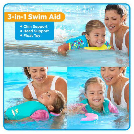 Swimschool Premium Swim Trainer Vest with Buoyancy Collar & Sleeves Blue Adjustable Safety Strap Up to 33 lbs. Small 