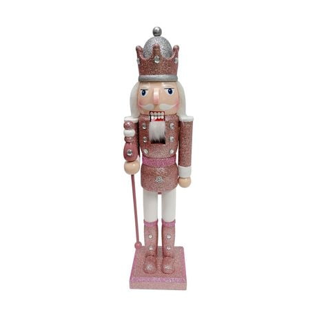 HOLIDAY TIME 15 INCH PINK WOOD NUTCRACKER D COR Walmart Ca   6000205585177 