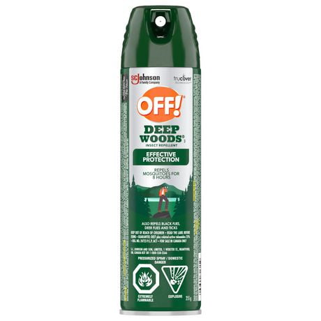OFF! Deep Woods 25% Deet Insect Repellent, Bug Spray Ideal for Camping, Hiking and Hunting, Up to 8 Hours of Protection, 255g, 255g
