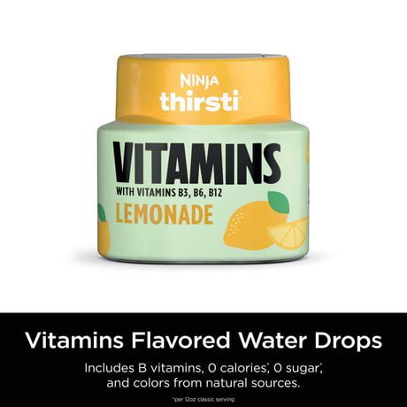 Ninja Thirsti VITAMINS Lemonade Flavoured Water Drops), WCFLMD6C, Flavoured Water Drops