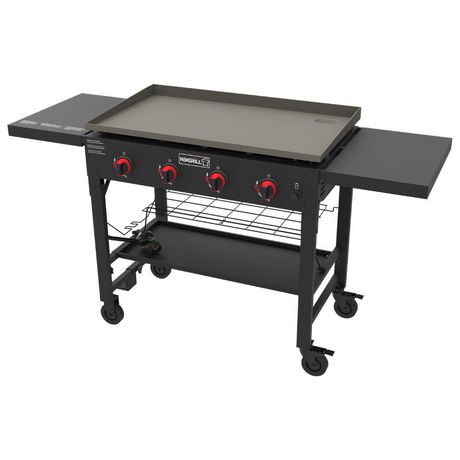 Nexgrill Four Burner Propane Gas Grill in Black with Griddle Top ...