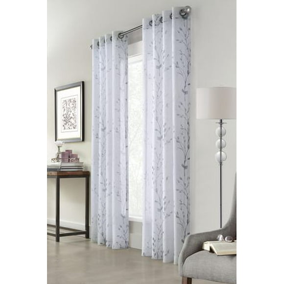 Baldwin Sheer Grommet Curtain Panel Pair by Habitat - 52" x 84" in White