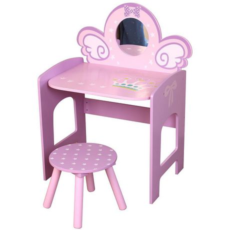 unicorn vanity table and stool set