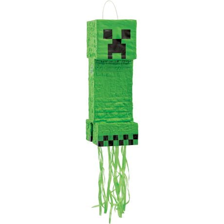 Minecraft Pinata, Pull String, 21 x 10in, Pull strings to break open