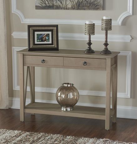 Edgewood Rustic Gray Console Table, Small Console Table With Drawers Canada
