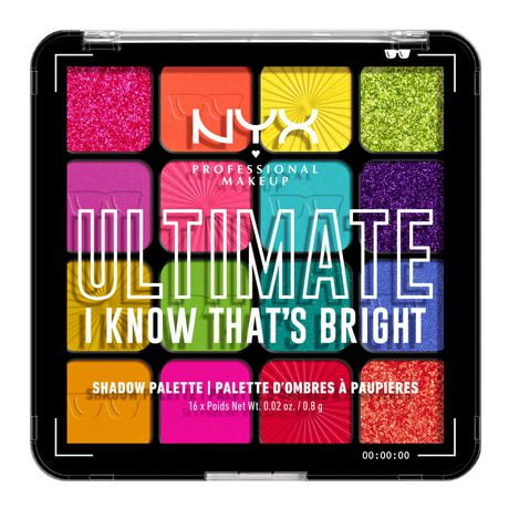 NYX PROFESSIONAL MAKEUP, Ultimate Shadow Palette, 16-shade Eyeshadow Palette, Vegan Formula - Warm Neutrals, Pro-Level Eyeshadow Palette