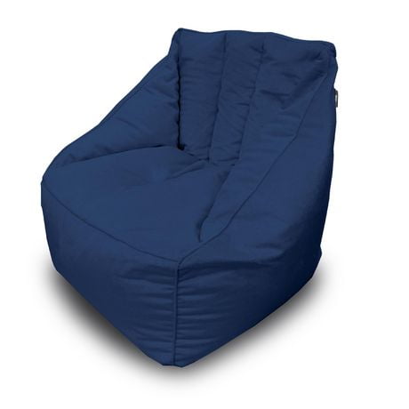 Lounge & Co Micro Mink Blue Bean Filled Chair, 23"x23"x26"
