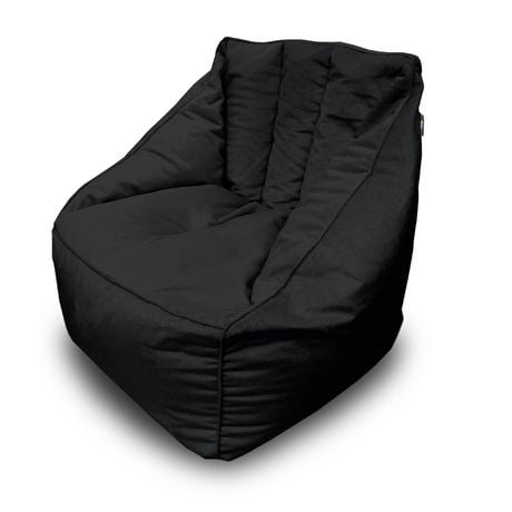 Lounge & Co Micro Mink Black bean filled Chair, 23"x23"x26"