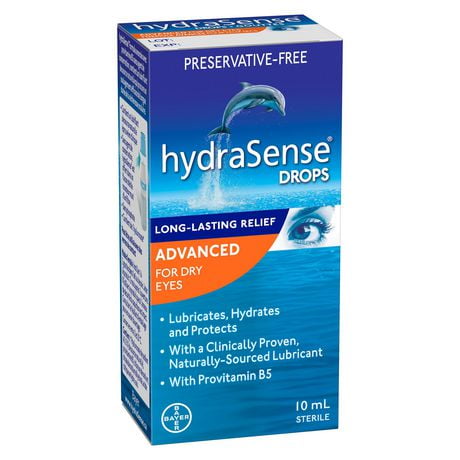 Gouttes oculaires hydraSense Formule avancée pour yeux secs 10 ml