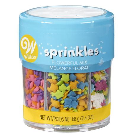 Wilton Flowerful Medley 6-Cell Sprinkles, Assorted Sprinkles, 2.4 oz