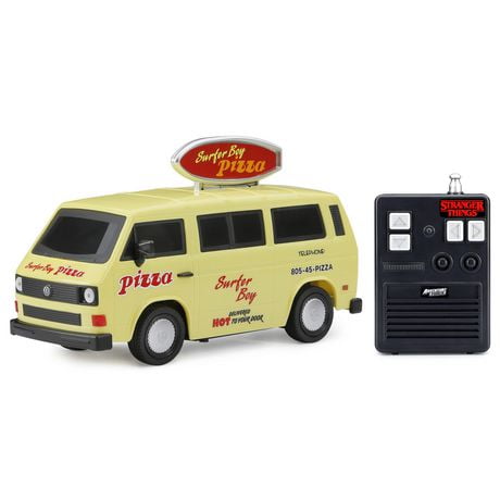 Adventure Force 1:20 Scale Stranger Things Pizza Van Radio Control Car, AF 1:20 RC Pizza Van