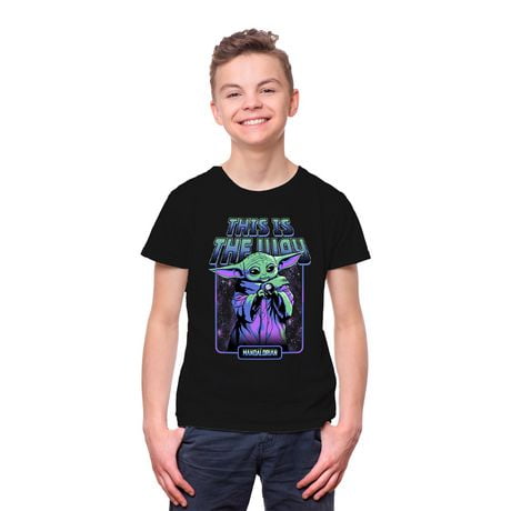 Star Wars The Mandalorian - T-shirt à manches courtes Neon Grogu pour garçon