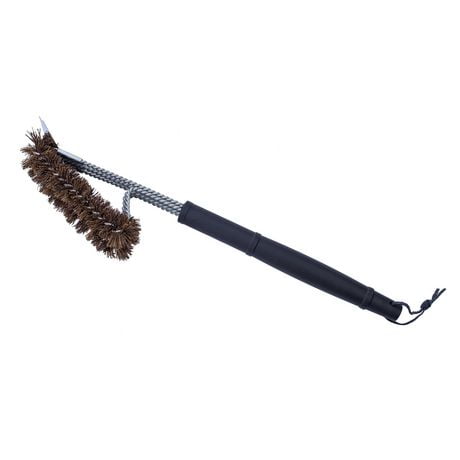 Dyna-Glo 18 Inch Grill Brush with Palmyra Bristles and Stainless Steel Scraper
