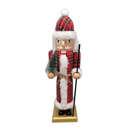 HOLIDAY TIME 15 INCH MULTI WOOD NUTCRACKER D COR Size 15inch Height   6000205591383 