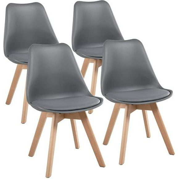 Homylin Chaises de salle à manger rembourrées Lot de 4 chaises d'appoint modernes en PU