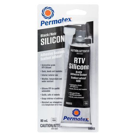 Permatex Canada Black Silicone Adhesive Sealant, Black Silicone Adhesive