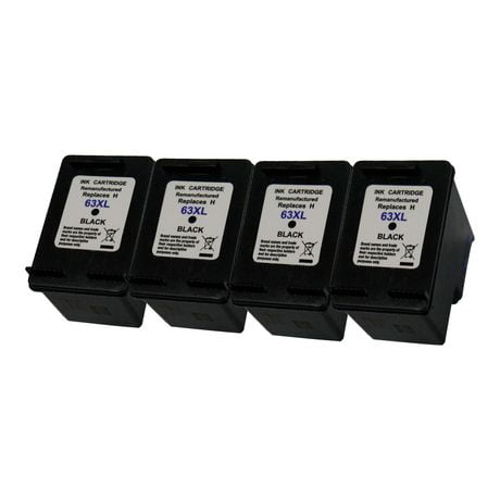 L Ink 4 Pack Compatible HP 63XL High Yield Black Ink Cartridge F6U64AN   6000197592071 