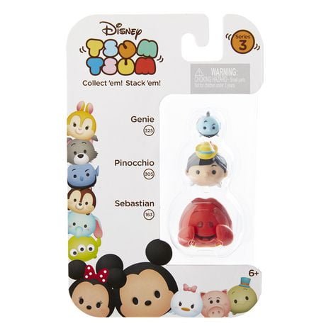 Disney Tsum Tsum Wave 3 Sebastian/Pinocchio/Genie 3 Pack Figures ...