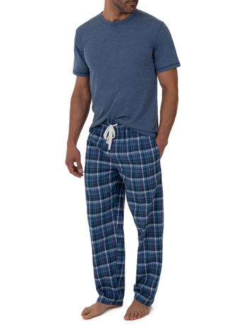 Fruit of the Loom Men's Sleep Set Breathable Mesh Top and Woven Pant ...