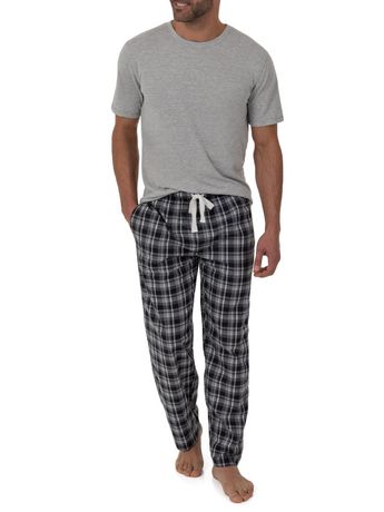 Fruit of the Loom Men's Sleep Set Breathable Mesh Top and Woven Pant ...