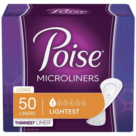 Poise Daily Microliners, Incontinence Panty Liners, Lightest Absorbency
