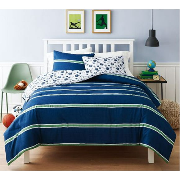 Mainstays Kids STRIPE  Comforter Set, Available Sizes: Twin, D/Q