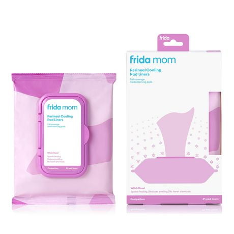 Frida Mom - Fridababy - Witch Hazel Perineal Cooling Pad Liners - Postpartum Recovery - Newborn Baby - Hospital Bag Essential, 24 Pad Liners