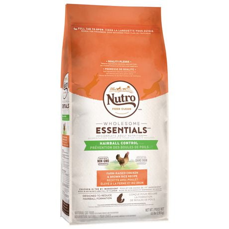 Nutro Hairball Control Adult CAT Chicken & Whole Brown Rice Recipe Dry ...