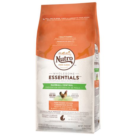 Nutro Hairball Control Adult CAT Chicken & Whole Brown Rice Recipe Dry ...