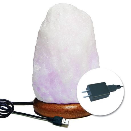 Mountain Gold lampe de sel avec adaptateur USB – blanche