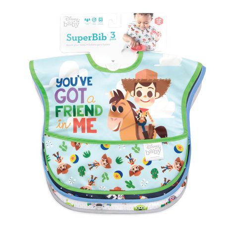 Bumkins Disney Superbib Bavoir Pour Bebe Impermeable Lavable Resistant Aux Taches Et Aux Odeurs 6 24 Mois Pack De 3 Toy Story Walmart Canada