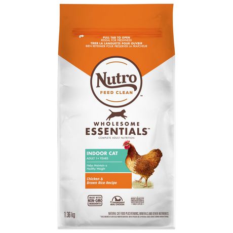 Nutro Wholesome Essentials Indoor Adult Chicken & Brown Rice Natural Dry Cat Food 3 Lbs