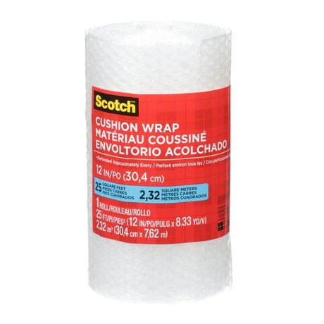 Scotch® Cushion Wrap 7912-25C-8, 12 in x 25 ft (30.5 cm x 7.62 m), Cushion Wrap