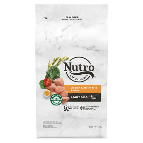 Nourriture sèche pour chiens adultes Nutro Natural Choice Recette avec poulet et riz brun 2,27-13,6kg