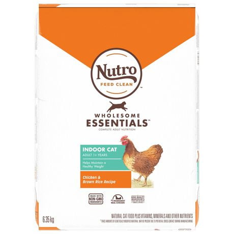 NUTRO Wholesome Essentials Indoor Adult Chicken & Brown Rice Natural Dry Cat Food, 2.27 - 6.35kg