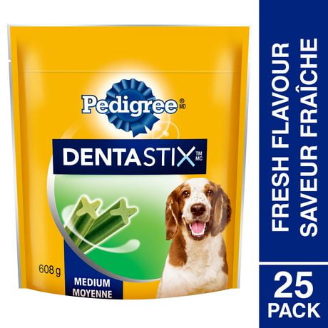 Pedigree Dentastix Oral Care Medium Adult Dog Treats Fresh Flavour, 25-40 Treats