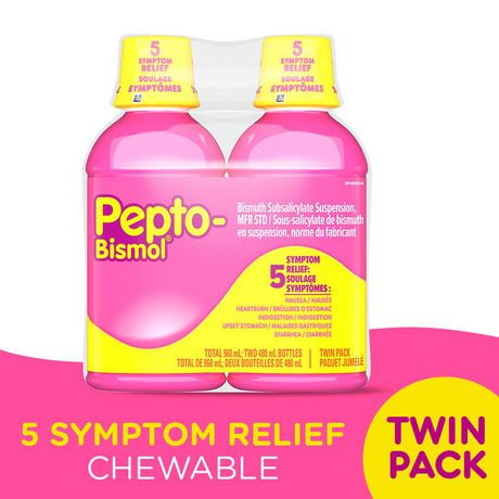 Pepto Bismol Liquid, Original Flavor, Pack of 2, 480mL each