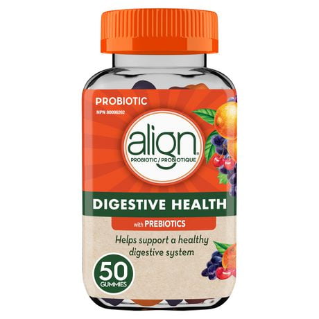 Align Digestive Health Prebiotic + Probiotic Gummies, 50CT - Walmart.ca