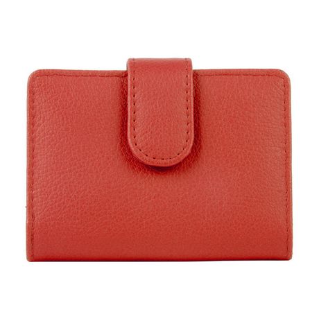 Anna Martina Franco Women's Tab Multi Credit Card Case Red Wallet ...