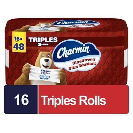 Papier hygiénique Charmin Ultra Résistant, 16 rouleaux triples, 165 feuilles par rouleau 16CT